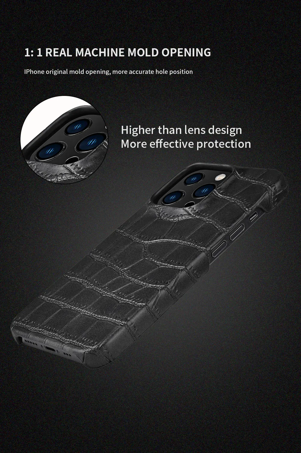 For Iphone 11 12 13 Pro Max Leather Case Camera Protection Original