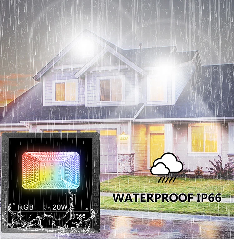 product smart wifi ble led flood light rgb led floodlights app remote waterproof timing outdoor garden wall tree led landscape lighting-42