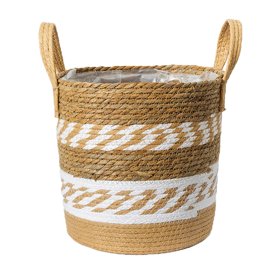 Cheap Seagrass Basket Plant Basket Toy Storage Boxes Laundry Storage