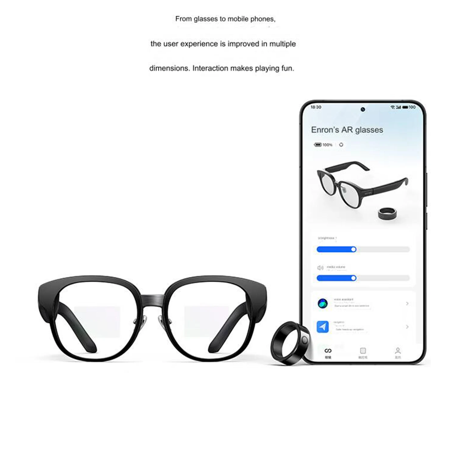 Lightweight AR Smart Glasses for Xiaomi Smartwatches OEM
