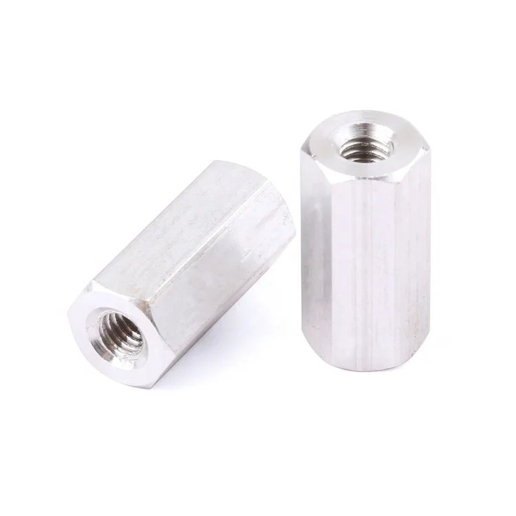 Bolt and nut external hexagonal nut sleeve 6063 aluminum fasteners screws for electronics industry