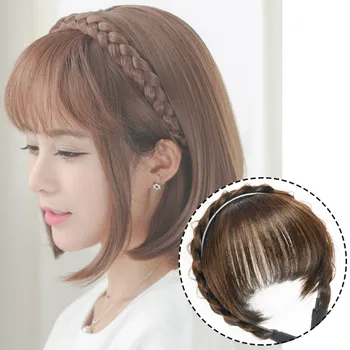 Synthetic Wigs Headband Braid Hair Hoop Anti Slip Wig Hoop Hairpin Female Versatile Out Simple Hair Accessories