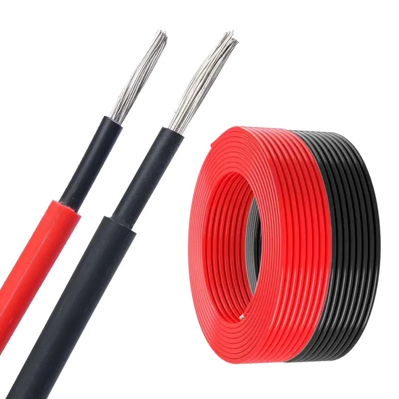 Solar PV1 4mm 10mm2 PV solar DC cable wire solar  Factory Direct High temperature resistant cable for solar energy