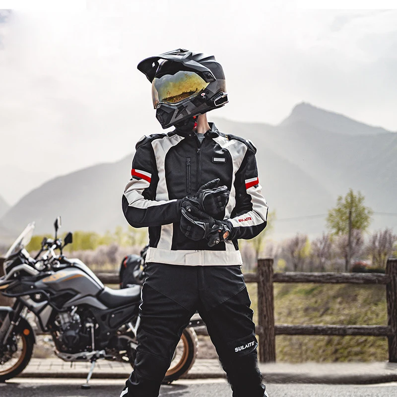 SULAITE Motorbike Leather Racing Jacket - Protection & Style