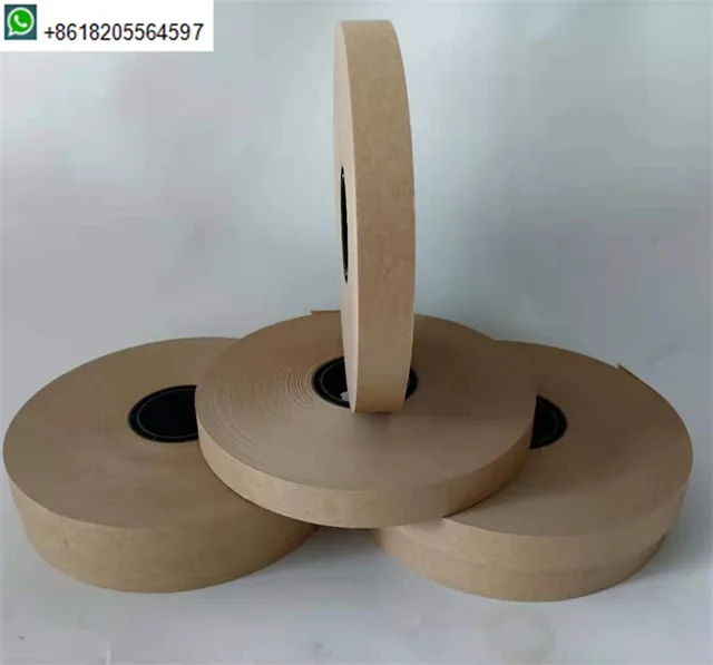 25mm Brown Kraft Paper Banding Roll Strapping Cases Custom Printing Banding Tape For Paper