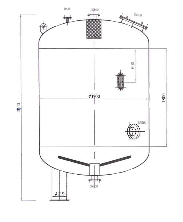 5000l Sand Carbon Filter Tanks 1900*1800mm For Sewage Water Filtration