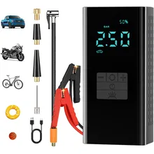 Factory Wholesale portable 12v Super Capacitor Jump Starter Tire Inflator Air Pump Car Jump Starter With Air Compressor