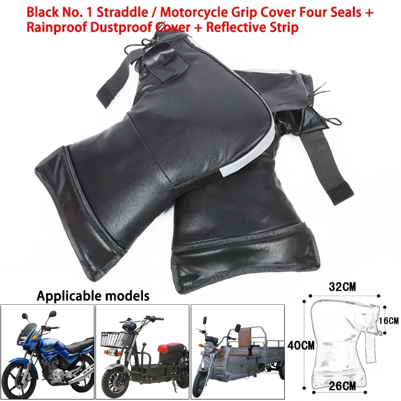 Manchons Universels Pour Guidon Moto/scooter - épais, Imperméables, Chauds, Avec Gants Intégrés - 2
