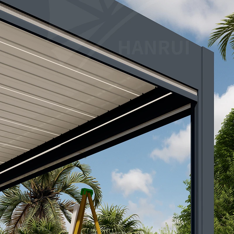 Automatic Aluminum Louver Roof System Pergola Outdoor Aluminum Pergola ...