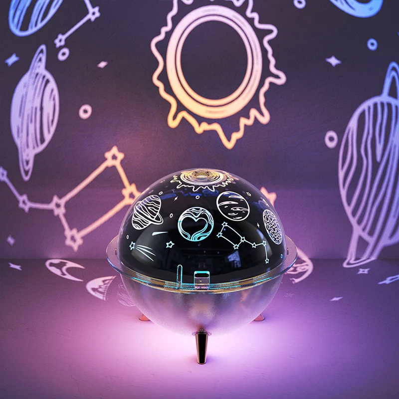 New Creative Ultrasonic Cool Mist Humidifier Bedroom Home Starry Sky Projection Lamp Humidifier With Night Light