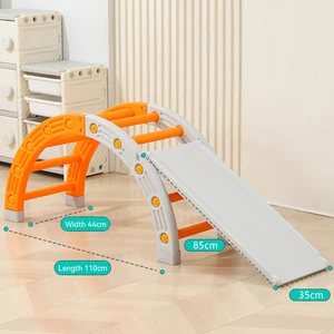 Portable Indoor Sensory Integration Training Toys Plastic Learning Toys Climbing Dome and Slide for Kids Age Range 2 to 6 Years