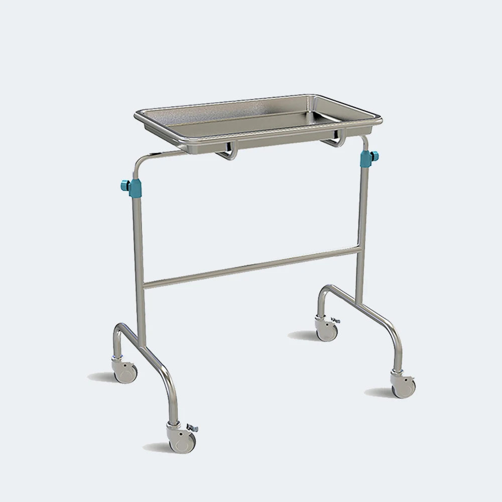 Stainless steel Ajustable Mayo Trolley/Nursing Trolley For Surgery Use
