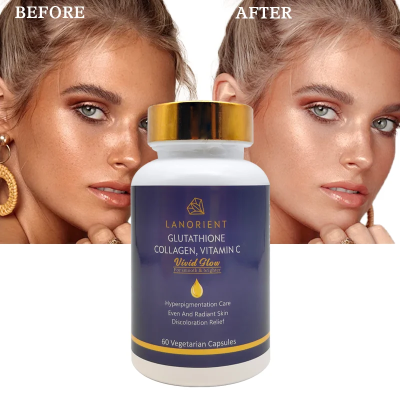 Private Label LANORIENT Vitamin C Collagen Health Supplement Skin Whitening Glutathione Beauty Capsule for Women Private Label LANORIENT Vitamin C Collagen Health Supplement Skin Whitening Glutathione Beauty Capsule for Women