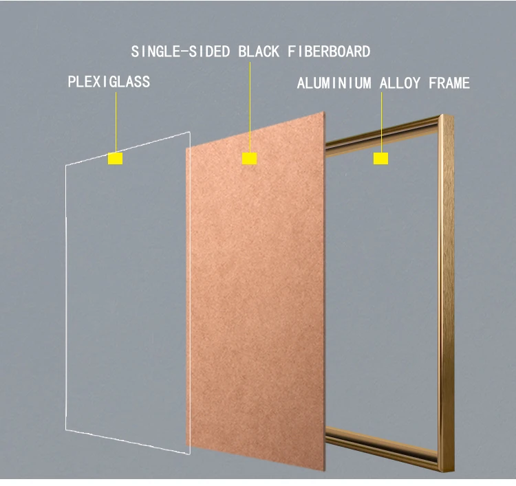 Custom Size Manufactory Simple Classic Modern Poster Frame Aluminum