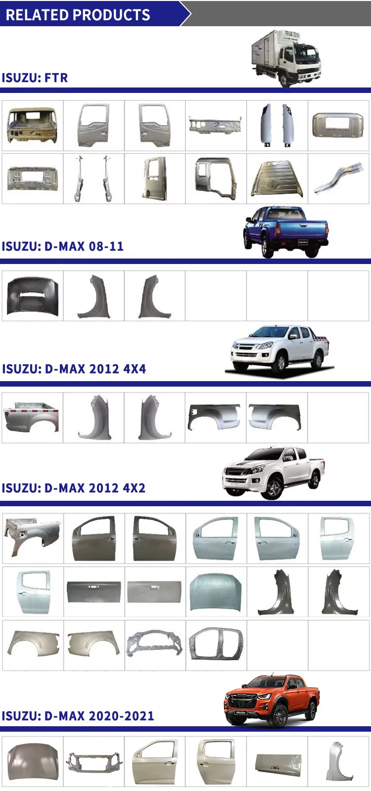 Isuzu D Max Body Parts