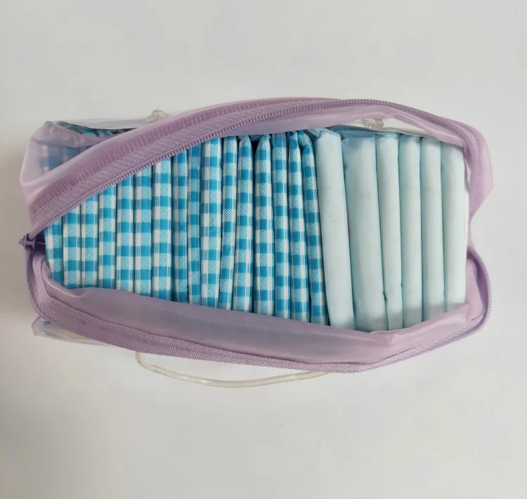 Disposable Zip Lock Cotton Bag for Lady Breathable Sanitary Pads Packaged in Eco-Friendly Material