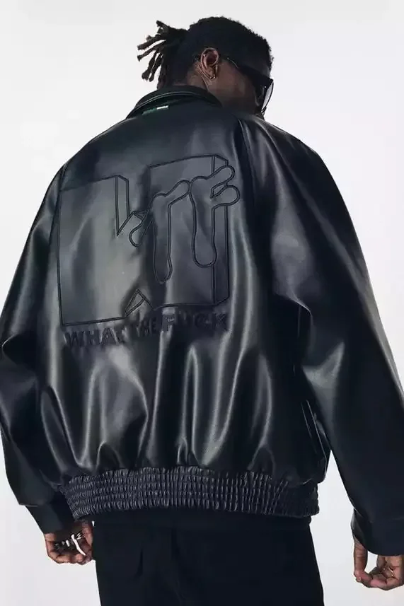 Chaquetas de cuero con letras personalizadas y logotipo en relieve