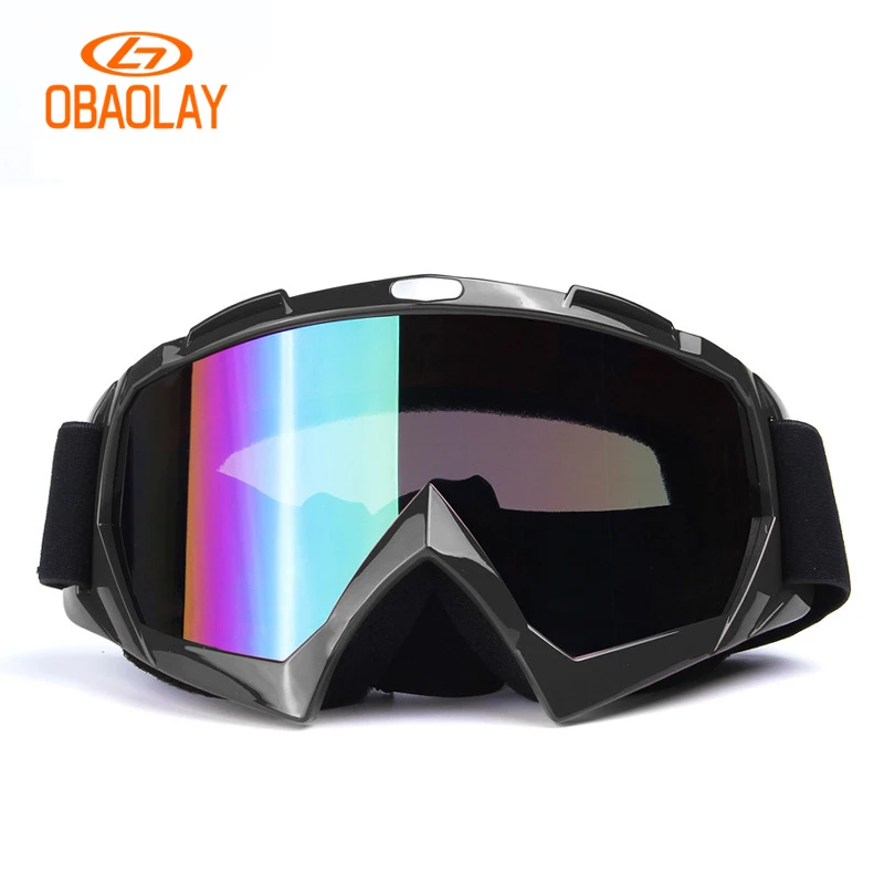 OBAOLAY Motorcycle Motocross Glasses Goggles for Helmet Racing