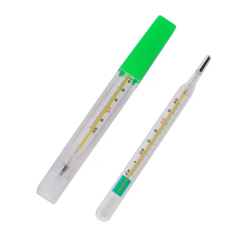 Small Size Mercury-free Glass Thermometer New Design Oral Armpit Medical Mercury Free Clinical Glass Thermometer