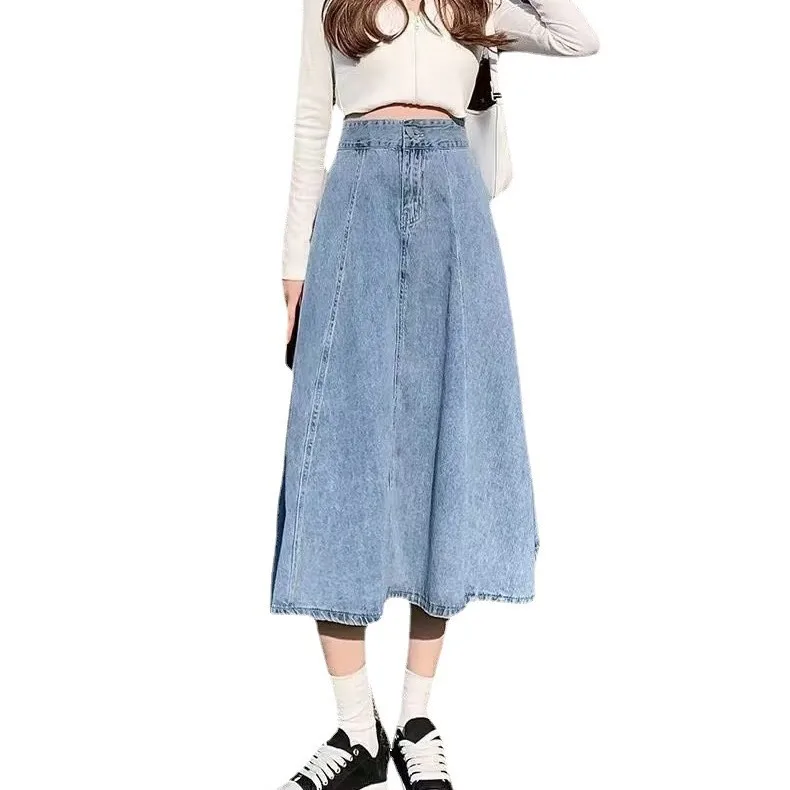 Shop Our 2025 Women's Denim Midi Skirts - Casual & Stylish