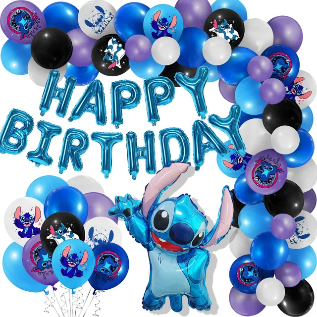 Cartoon Birthday Theme Party Decorations  Supplies Set   Balloons for Boys Girls Kids (blue)  balloons party decorations