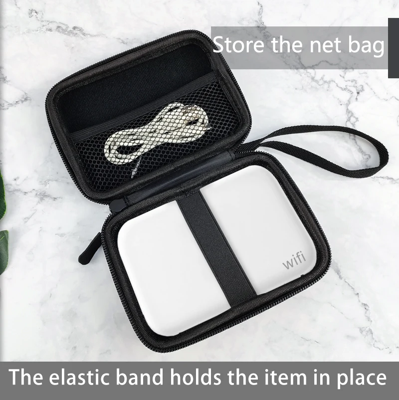 Mobile Wireless Router Storage Case Black Electrician Tool Bag Square Travel Tool Box With Net Bag factory