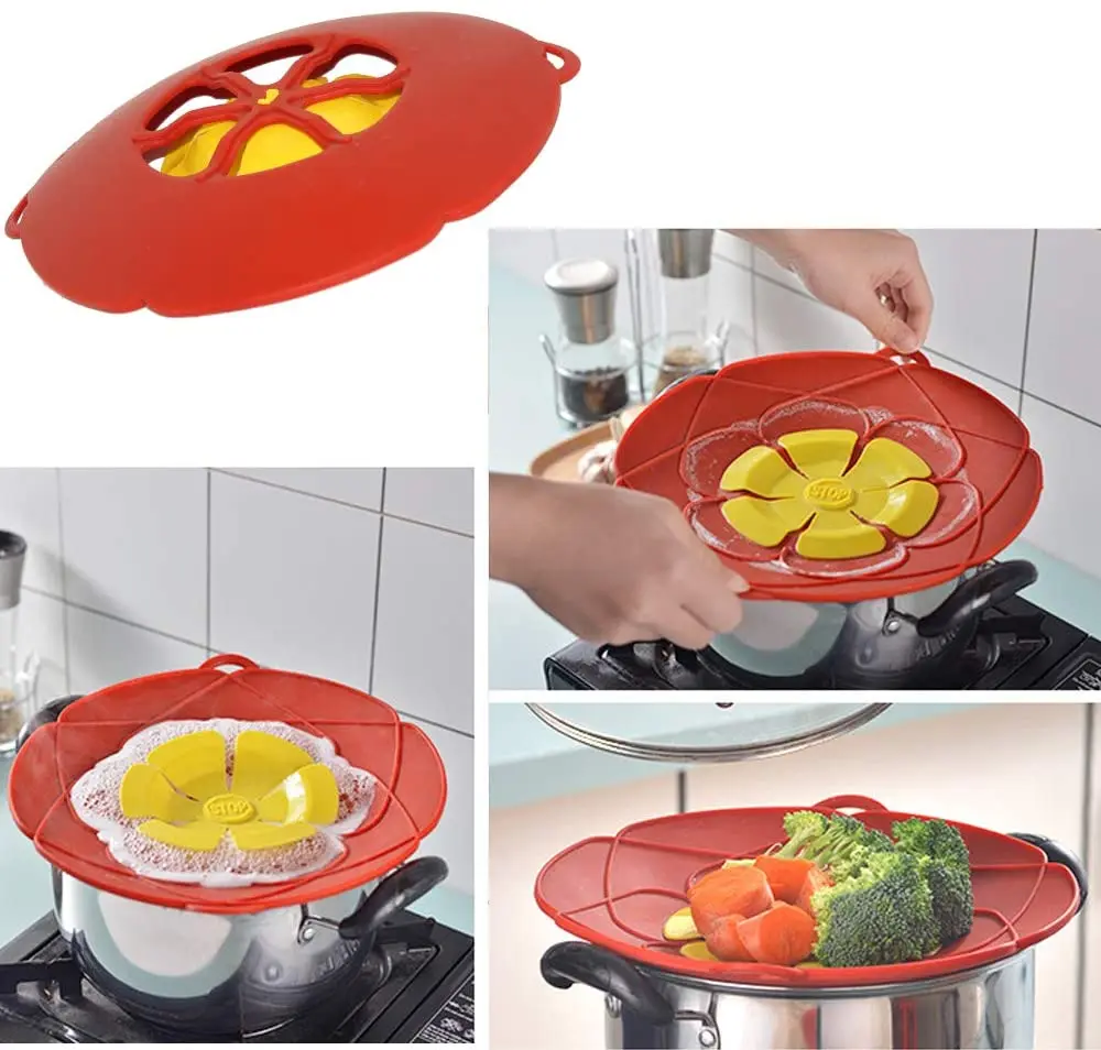 Stopper Lid Cover And Spill Stopper, Boil Over Safeguard Multi-Function  Kitchen