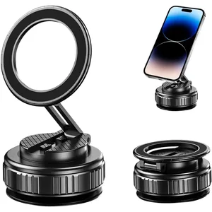 OEM Universal 360 Degree Glass Vacuum Adsorption Suction Mobile Stand Foldable Car Magnetic Cell Phone Holder