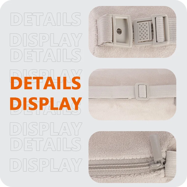 Grey Cylindrical Memory Foam Lumbar Back Support Lower Back Pain Relief Car Cushion Office Chair Back Support Waist Support