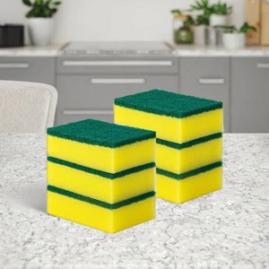 Household Cleaning Tools Kitchen Cleaning Washing PU Sponge with Scouring Pad for Dishes