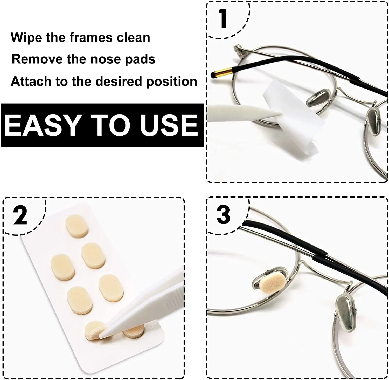 Eyeglasses Nose Pads Soft Foam Self-adhesive Nose Pads Sponge Anti-slip 