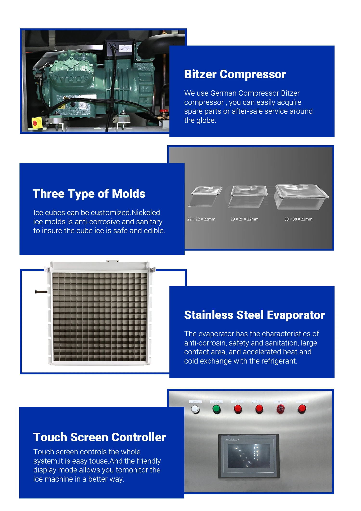 10 톤 큐브 아이스 머신 제조업체 중국 - 공장 가격 - icesource