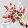 Lot d'hortensias violets + vase en céramique