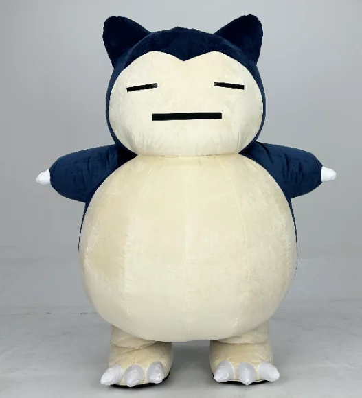 Cosplay Custom Walking Plush Adult Polyester Blow up Inflatable Snorlax Costume for Halloween Christmas Party