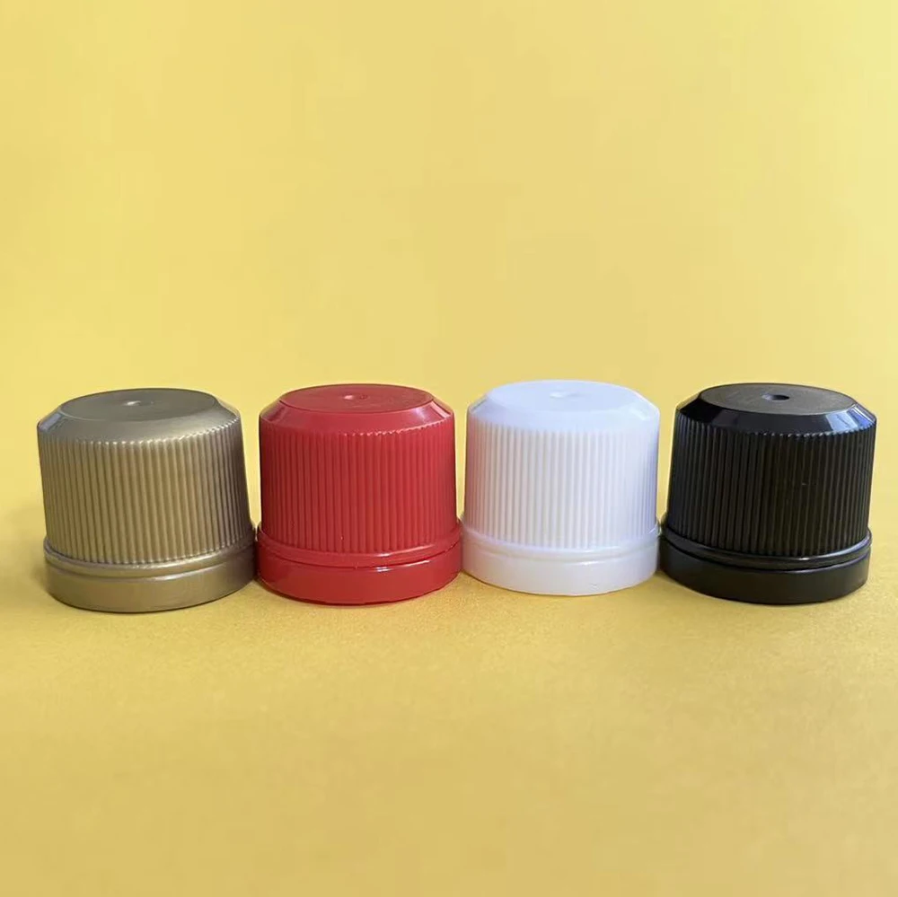 18 Mm Gold Pp Ribbed Tamper Proof Caps For Mini Liquor Bottle Buy