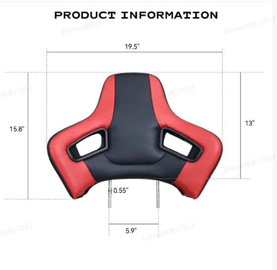 OEM PUレザーヘッドレストKoud FoamコンフォートSSCUS Orifix