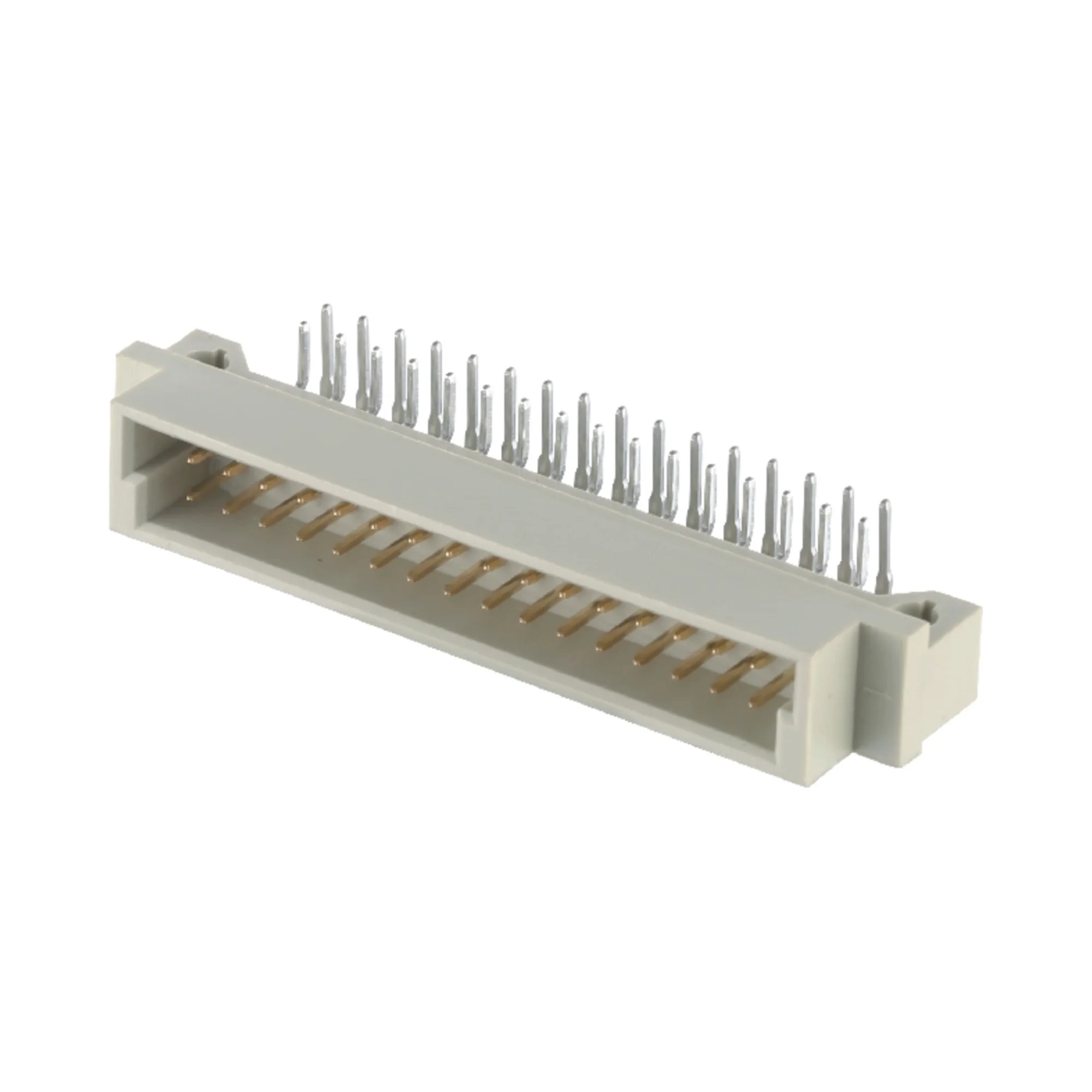 2-Row Vertical PCB DIN 41612 Connector 32Pin Right Angle Female Pins Nylon Housing DC Board to Board Connector