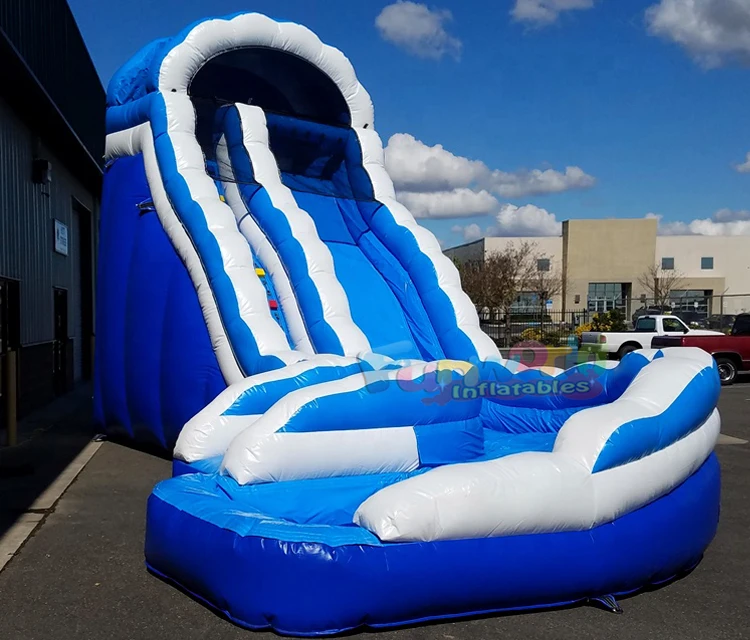 20ft Curved Backyard Waterslides Tobogan Inflable Bounce House Commercial Inflatable Water