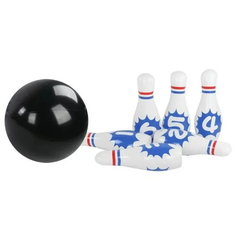 Ecofriendly Pvc Sport Toys Giant Bowling Set Inflatable Pins Ball Toys Indoor Bowling Game Kids