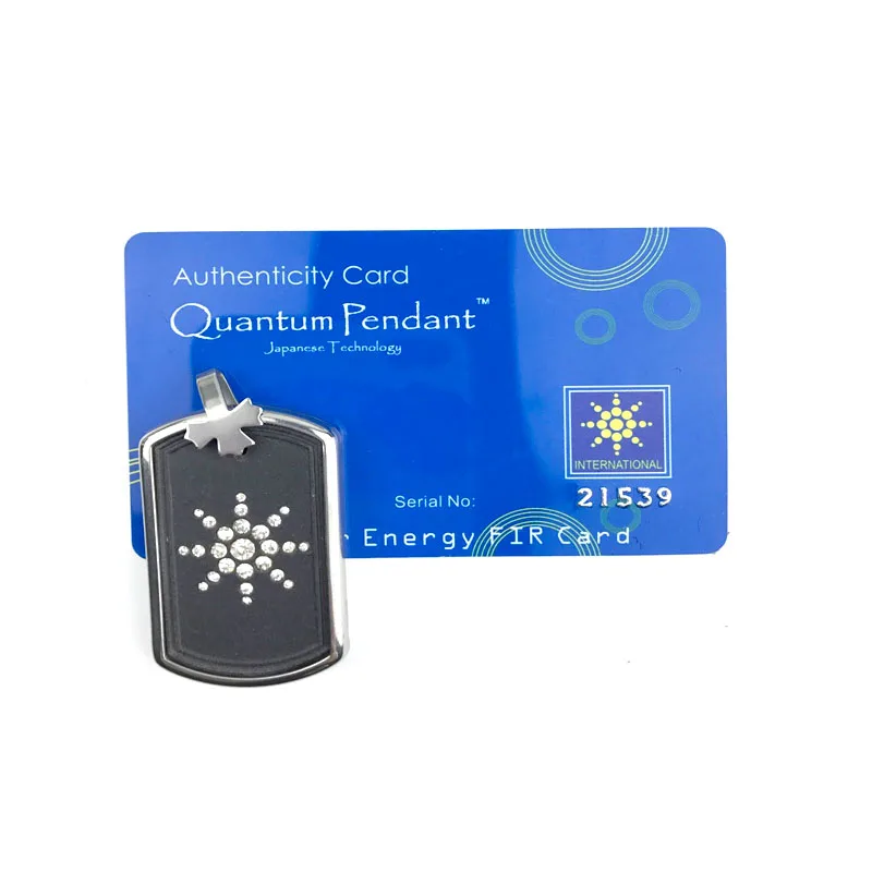 quantum pendant japanese technology authenticity card