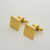 Gold square 16*16mm Cufflinks 1prs