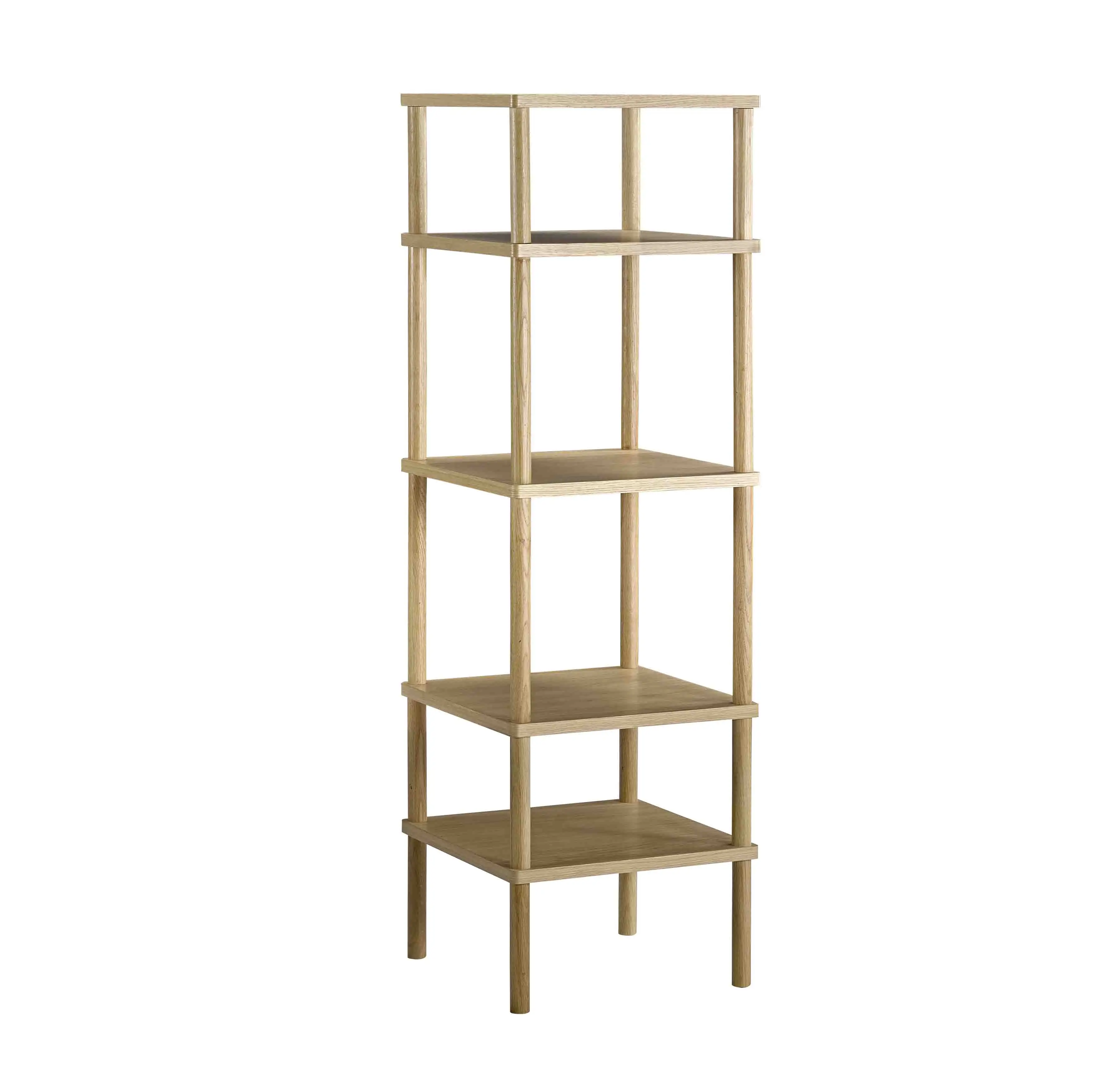Modern Multipurpose Storage Shelf Bookcase Wood Display Shelf Stand for Books and Decorative