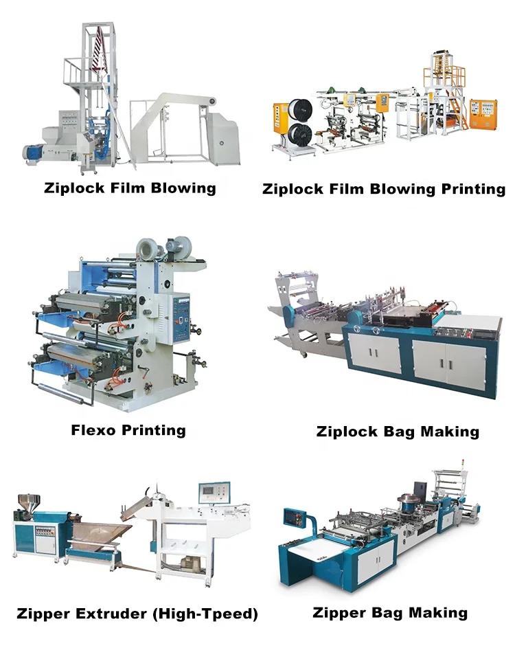 China Wenzhou Automatic Ziploc Slider LDPE PE Zipper Storage Gallon Bag Making Machine