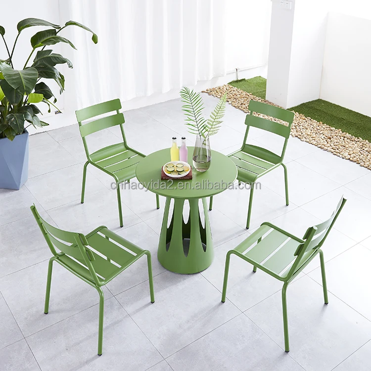 Outdoor Furniture Garden Patio Dining Set Plastic Resin Chair And Table