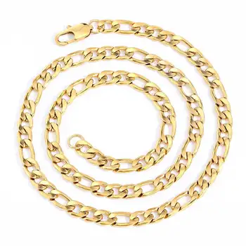 Pasirley Wholesale Of Japanese Style Buckle Stainless Dteel Figaro Chain Strip Titanium Steel Plated Men's Necklaces