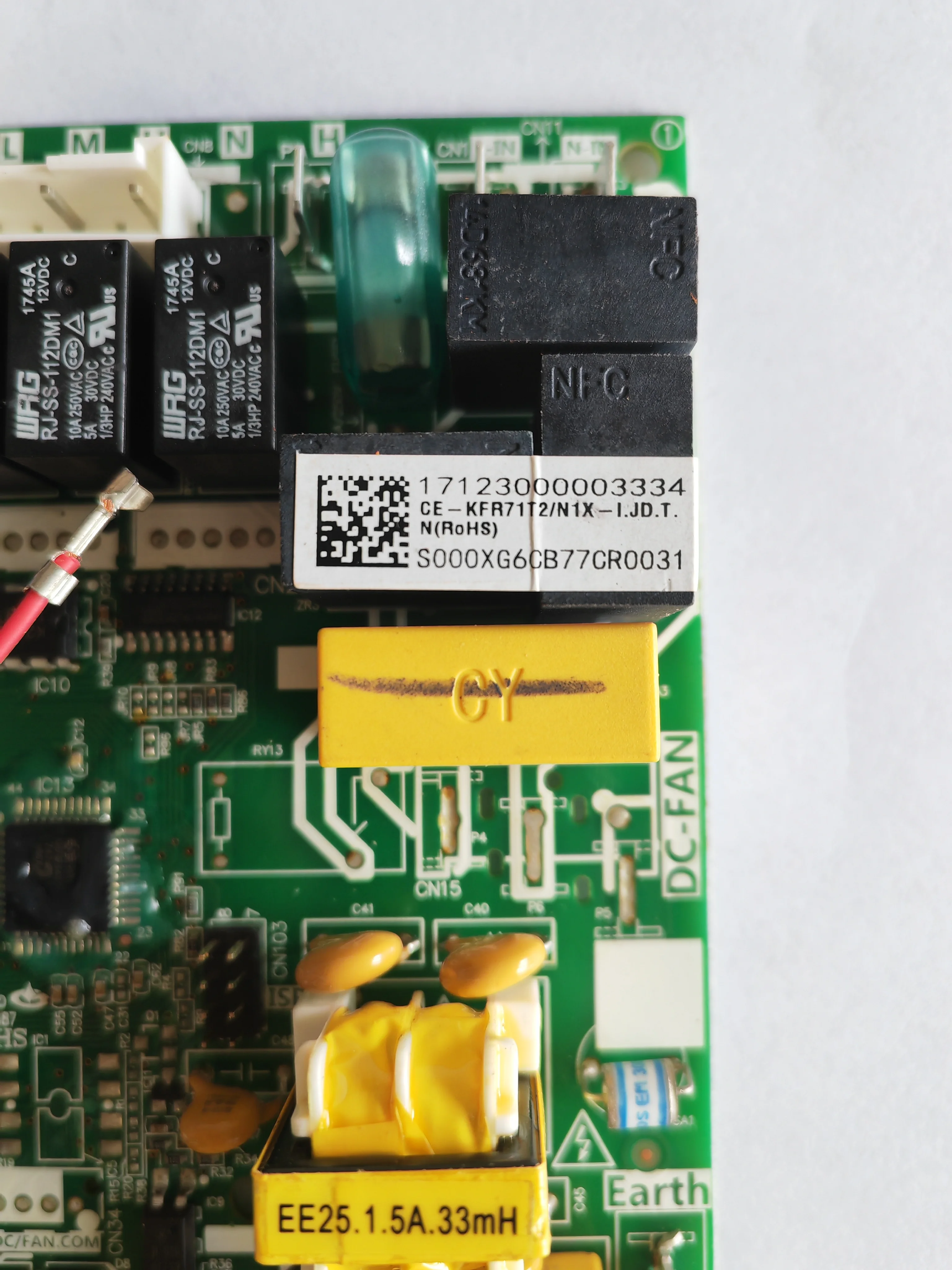 PCBA 17123000003334 EU-KFR71T2/N1X-I Control Board for Midea