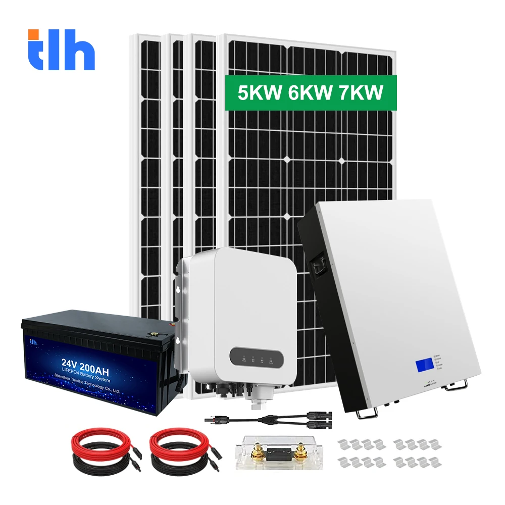 wholesale Solar System Kit 5Kw 6kw 7Kw 10Kw  Photovoltaic power generation solar mounting system solar energy system