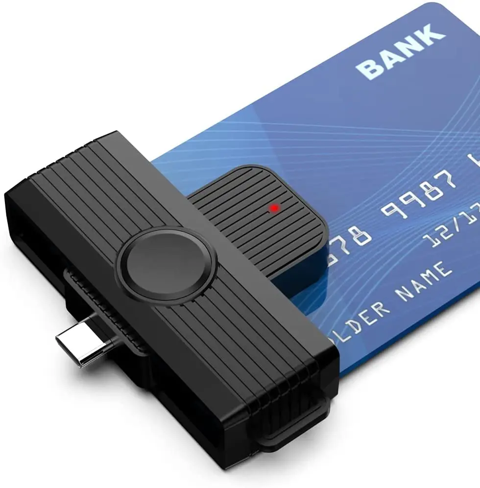 Noir Cr318 Lecteur de carte à puce pour carte bancaire Sim Id