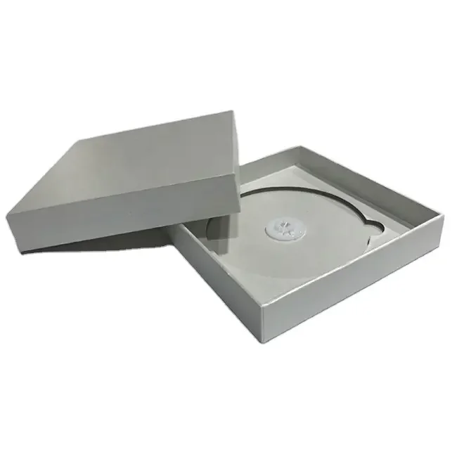 Custom Rigid Cardboard Vinyl Record Box With Insert Mini DVD Music Disc CD Storage Box