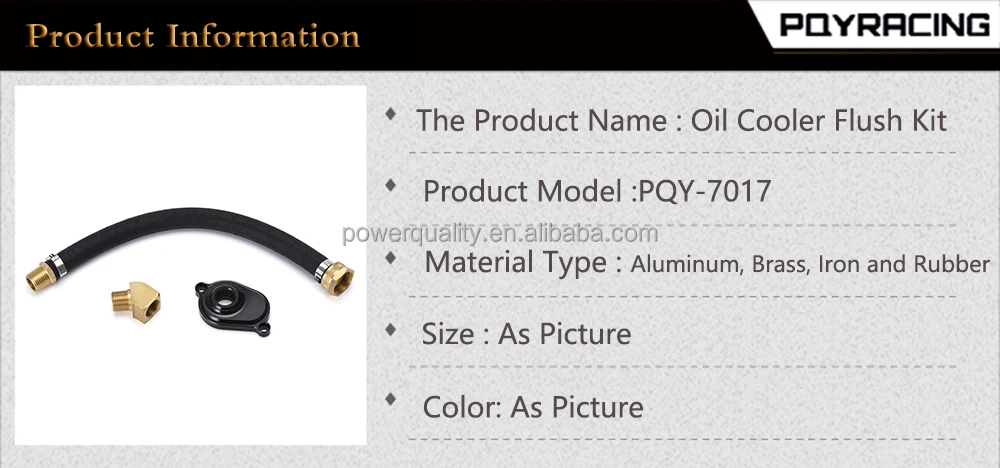 Oil Cooler Flush Kit Compatible For Ford 6.0l Powerstroke With Anodize